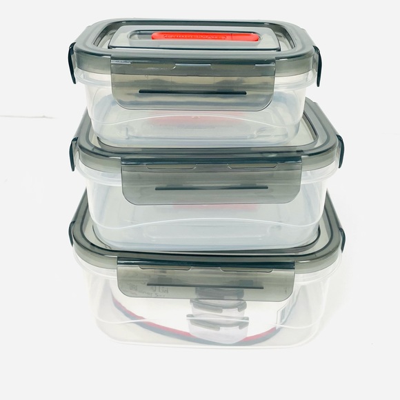 3 Piece Fridgemate Vented Locking Lid Nesting Storage Set - Picture 2 of 5
